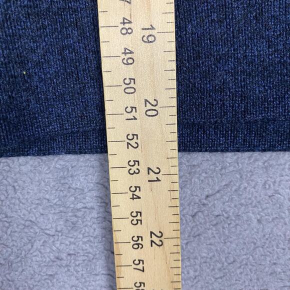 The Commons Sweater Mens XL Navy Blue 100% Merino Wool Pullover V Neck Classic - Picture 6 of 10